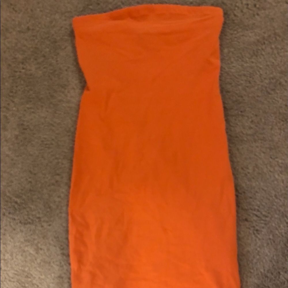 COPY - NWOT Forever 21 orange strapless dress size small